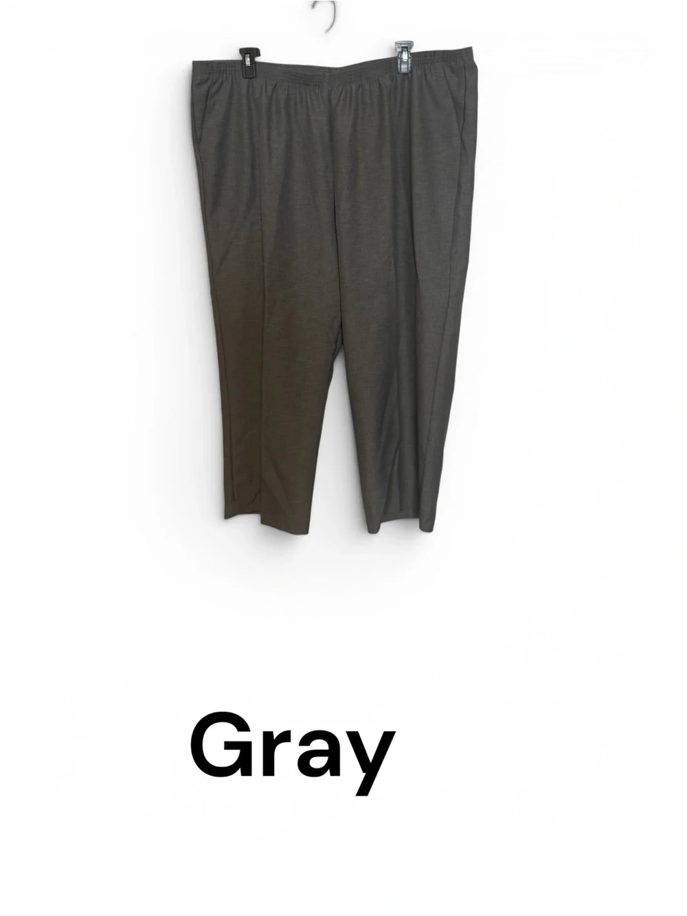 NWT 3 PAIR  Alfred Dunner Knit Pants  GRAY, BROWN & Navy  PLUS: 26    #G - Picture 3 of 13